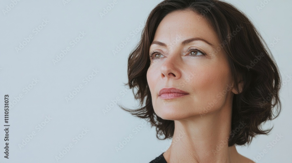 Contemplative Woman Profile