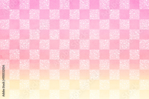 Japanese style checkered pattern background. Japanese traditional latticework illustration.