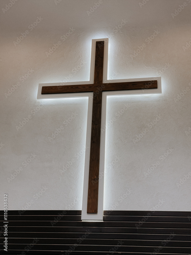Naklejka premium cross in the church