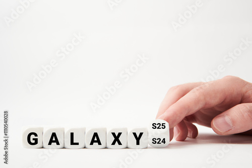 Hand turns dice and changes the expression 