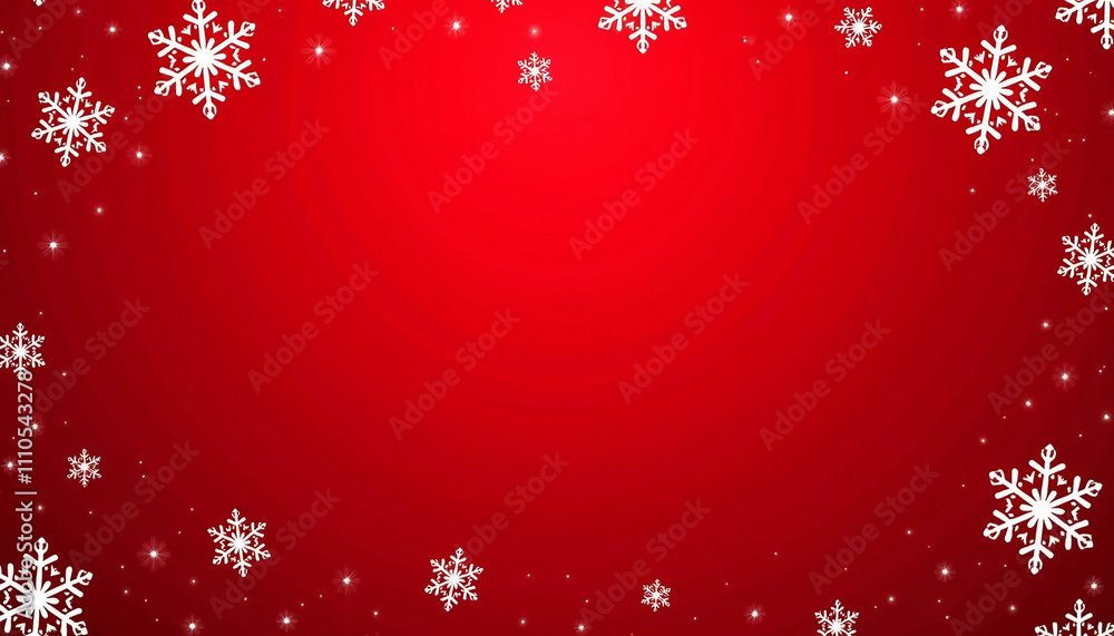 Intricate white snowflake pattern on deep red background Intricate white snowflake pattern on deep red background
