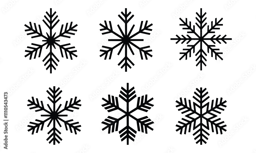 Vector snowflake Collection. Vector illustration set Vector snowflake Collection. Vector illustration set
