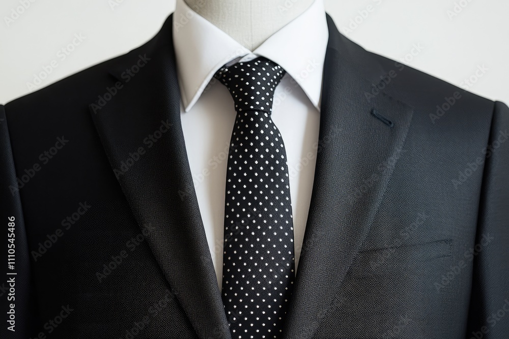 Man in a suit with a polka dot tie Man in a suit with a polka dot tie
