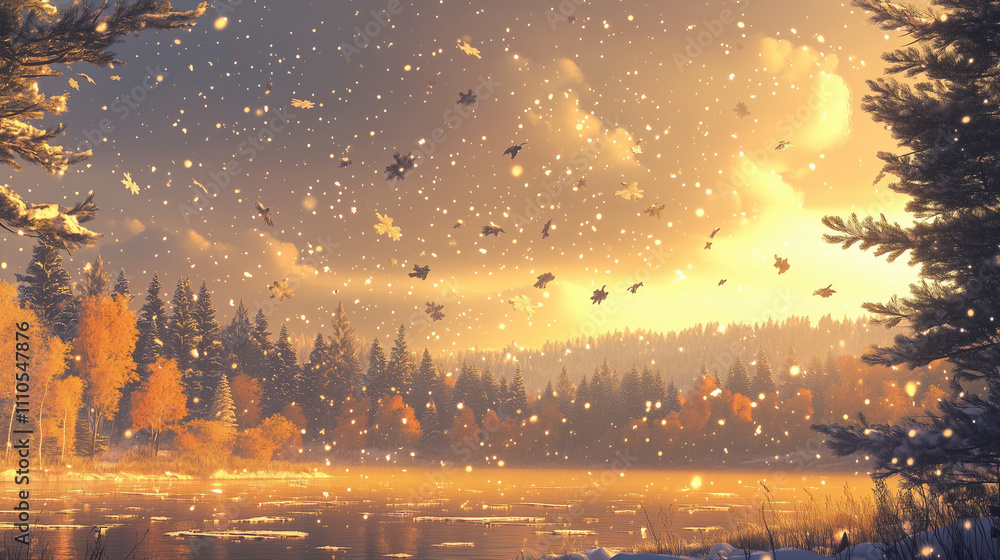 house in the woods with snow