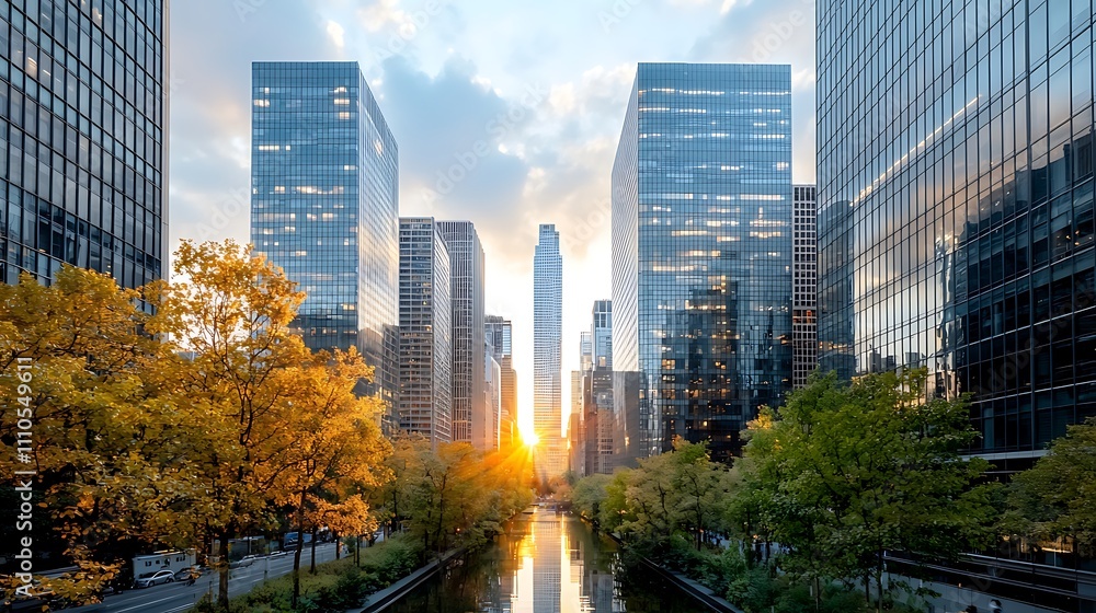 Towering glass skyscrapers that reach towards the sky, gleaming in the sunlight, creating a stunning urban landscape ideal for corporate offices and businesses to thrive in. Towering glass skyscrapers that reach towards the sky, gleaming in the sunlight, creating a stunning urban landscape ideal for corporate offices and businesses to thrive in.