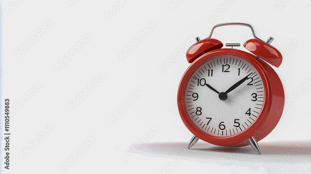 Isolated red alarm clock on white background, PNG clipart element Isolated red alarm clock on white background, PNG clipart element