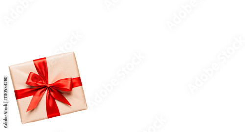 Wallpaper Mural red gift box with ribbon on a white background for envelopes and backgrounds Torontodigital.ca