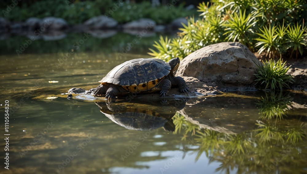 Fototapeta premium turtle in the pond