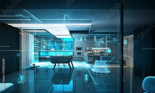 Smart Home Interior Design: Futuristic Living Space with Integrated Technology