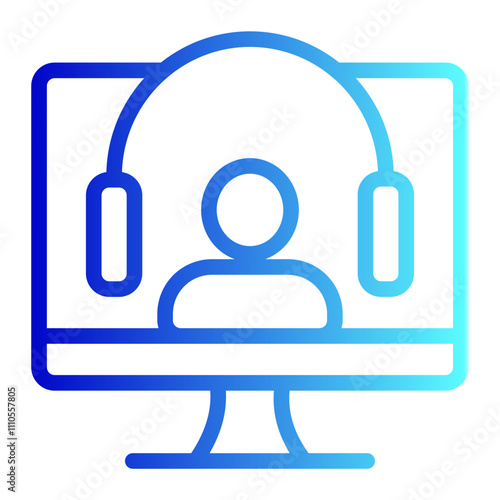 Online Call Center Icon - Customer Support Icon