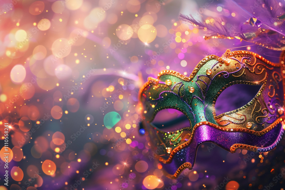 Beautiful greeting card with bright holiday composition for happy celebrate mardi gras Beautiful greeting card with bright holiday composition for happy celebrate mardi gras