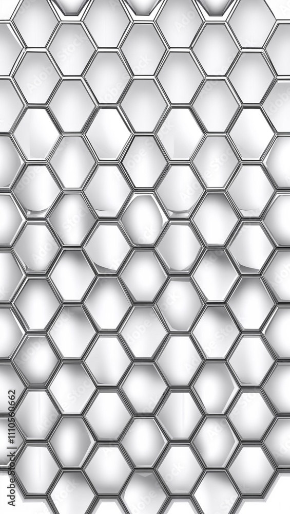 Silver Hexagon pattern hand drawn design on White background illustration Silver Hexagon pattern hand drawn design on White background illustration