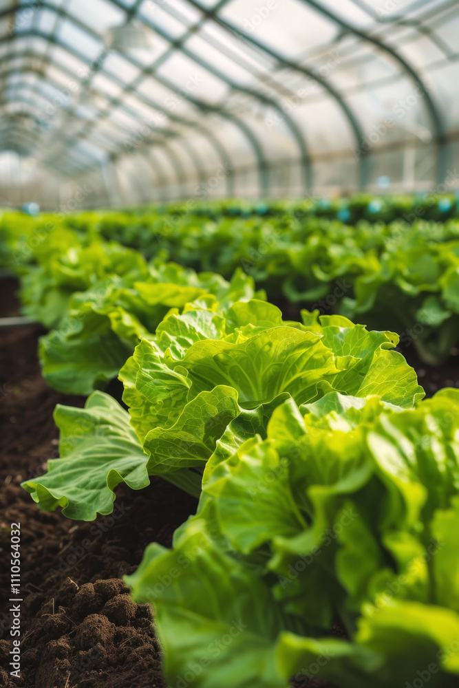 greenhouse with seedlings of herbs and vegetables Generative AI greenhouse with seedlings of herbs and vegetables Generative AI