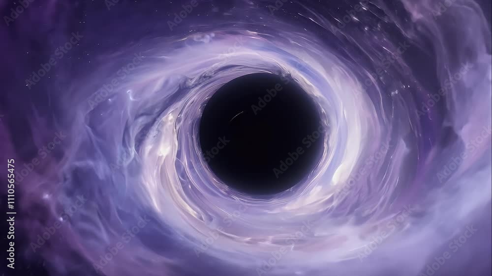 Spinning black hole surrounded by volumetric space clouds and light distortions Spinning black hole surrounded by volumetric space clouds and light distortions