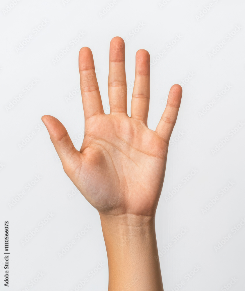 close up of hand displaying open gesture, symbolizing communication and inquiry. palm is facing forward against plain background, conveying sense of openness and curiosity close up of hand displaying open gesture, symbolizing communication and inquiry. palm is facing forward against plain background, conveying sense of openness and curiosity