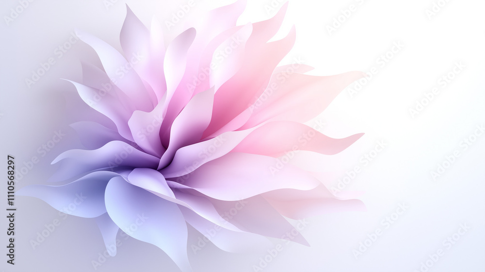 Obraz premium white flower in pink and blue background
