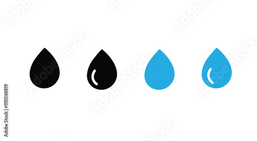 Water drop icon. Droplet symbol. Vector isolated sign.
