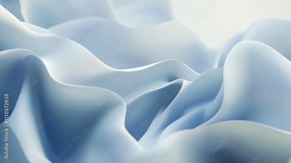 Obraz premium Fluid Forms Dance in Soft Blue Hues