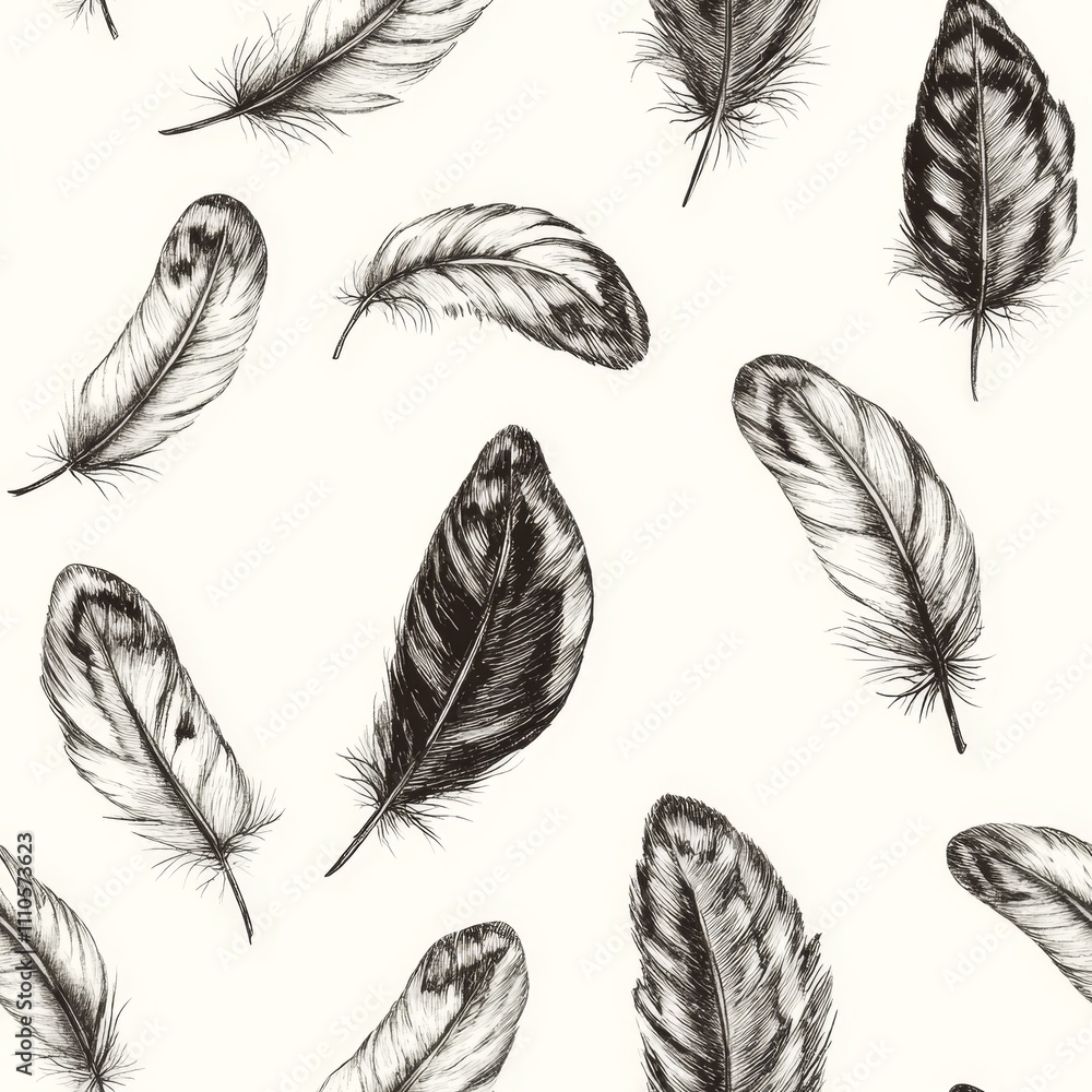 Elegant Feather Pattern Design seamless, pattern, background, texture Elegant Feather Pattern Design seamless, pattern, background, texture