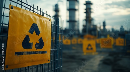 Hazardous materials management in construction zone highlighting safety practices and environmental protection