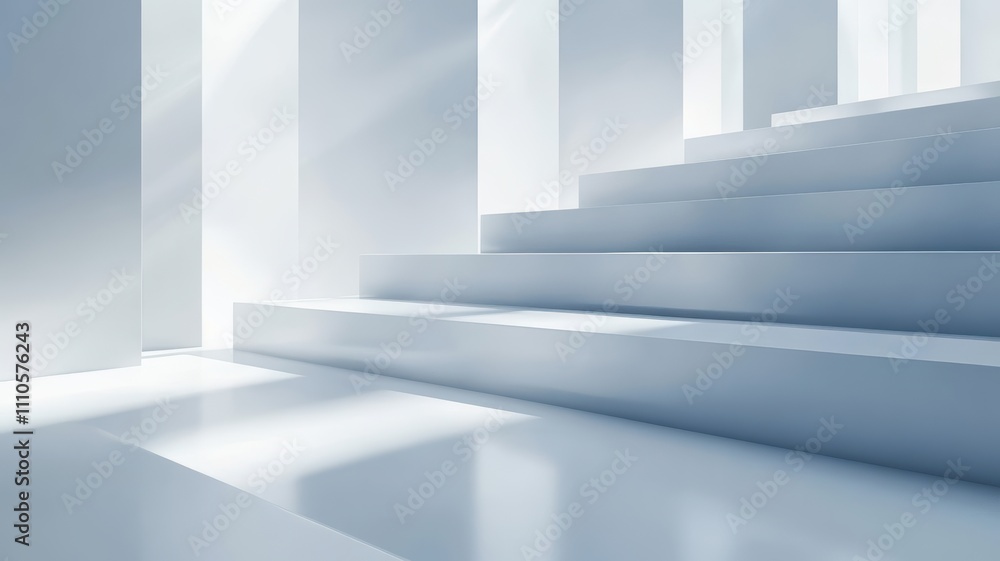 Obraz premium Light Through Minimalist Stairway