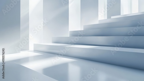 Light Through Minimalist Stairway