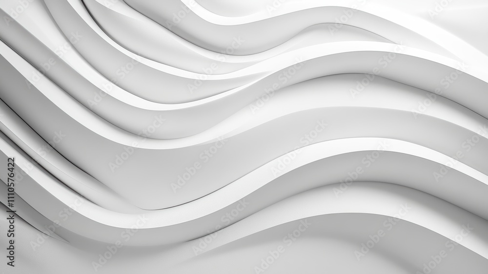 Curved Lines Create a Serene White Landscape Curved Lines Create a Serene White Landscape