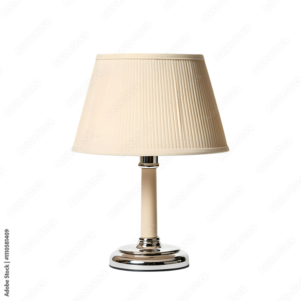 Fototapeta premium Elegant table lamp design for home lighting modern living room decorative object cozy atmosphere close-up perspective