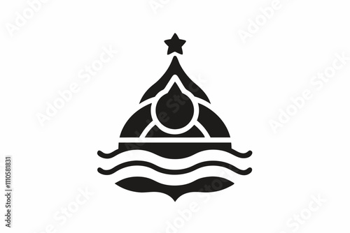 Creative Christmas Silhouette Icon,Silhouette Logo,Christmas Symbole.