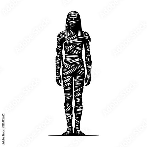 Mummy silhouette vector 