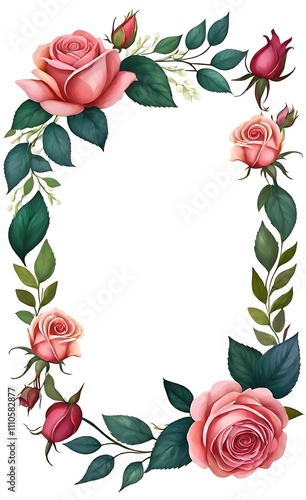 frame of roses