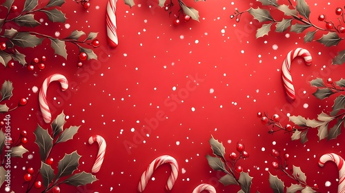 Red Christmas Festive Background 