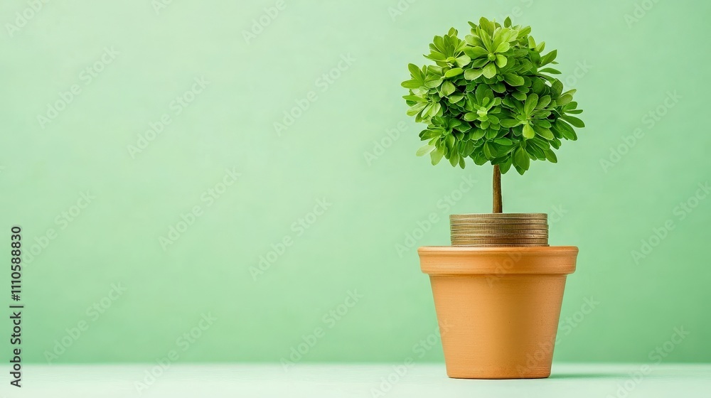 A vibrant green potted plant against a soft mint-colored background, symbolizing growth and freshness in any space. A vibrant green potted plant against a soft mint-colored background, symbolizing growth and freshness in any space.