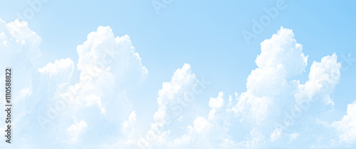 Obraz na płótnie Vector watercolor cloudy light blue sky texture w salonie