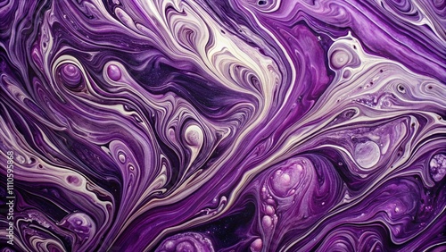 Abstract Purple Acrylic Paint Background with Marble Pattern - Unique Textured Design for Modern Art and Interior Decoration Purposes