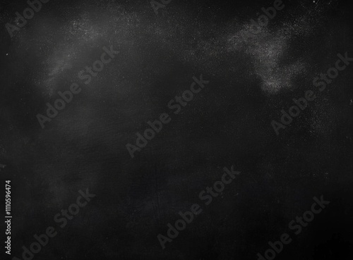 Black chalkboard background with smudges for school and education design, copy space.