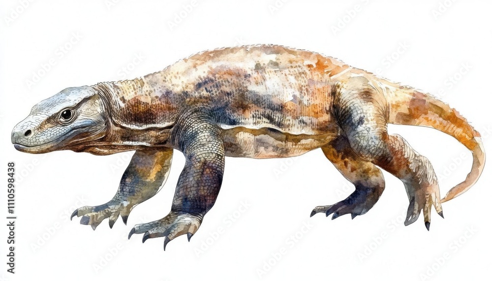 Fototapeta premium Komodo Dragon walking