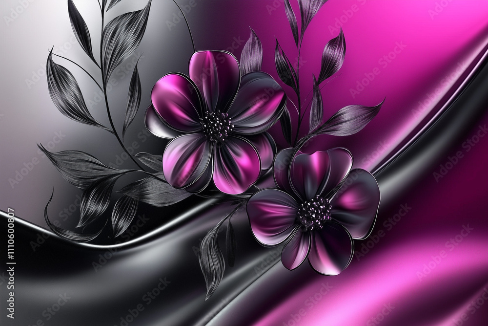 Obraz premium flower on black