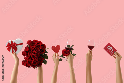 Female hands with roses, wi...