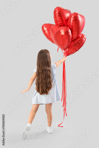 Cute little girl with heart...