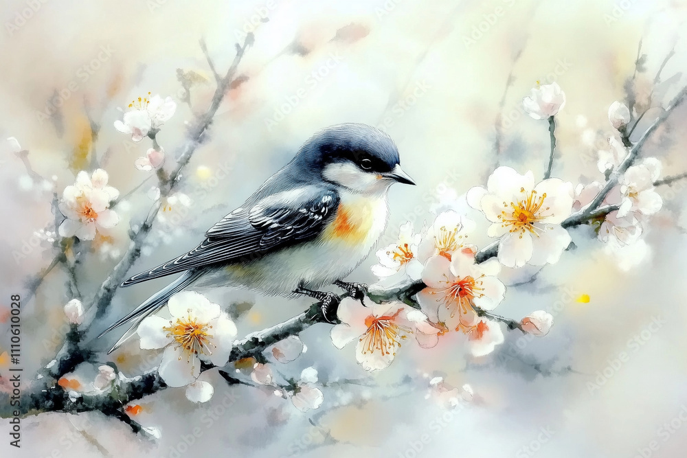 Fototapeta premium bird on a branch