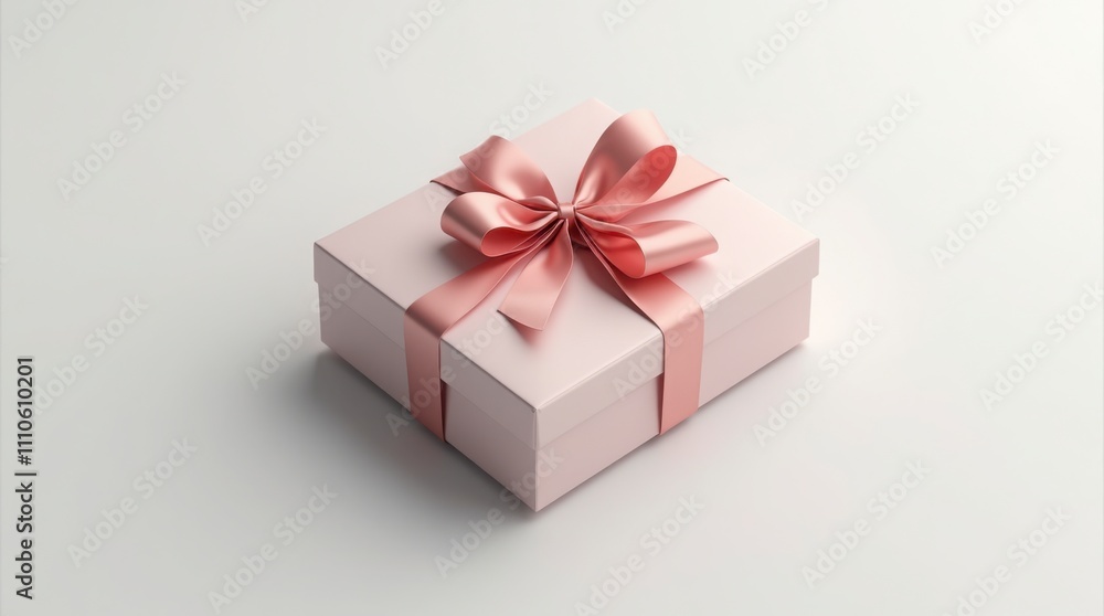 Elegant Luxury Gift Box with Satin Ribbon on White Background – Ultra-Realistic 4K Detail Elegant Luxury Gift Box with Satin Ribbon on White Background – Ultra-Realistic 4K Detail