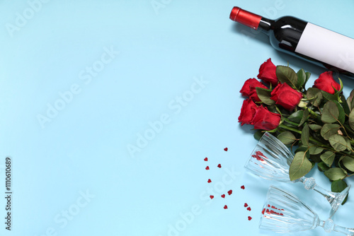 Romantic red roses bouquet,...