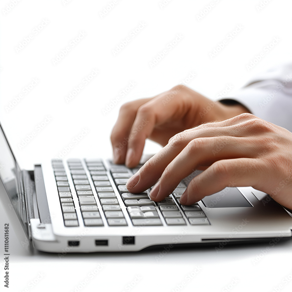 Typing skills development home office digital learning indoor environment close-up view enhancing productivity and focus Typing skills development home office digital learning indoor environment close-up view enhancing productivity and focus
