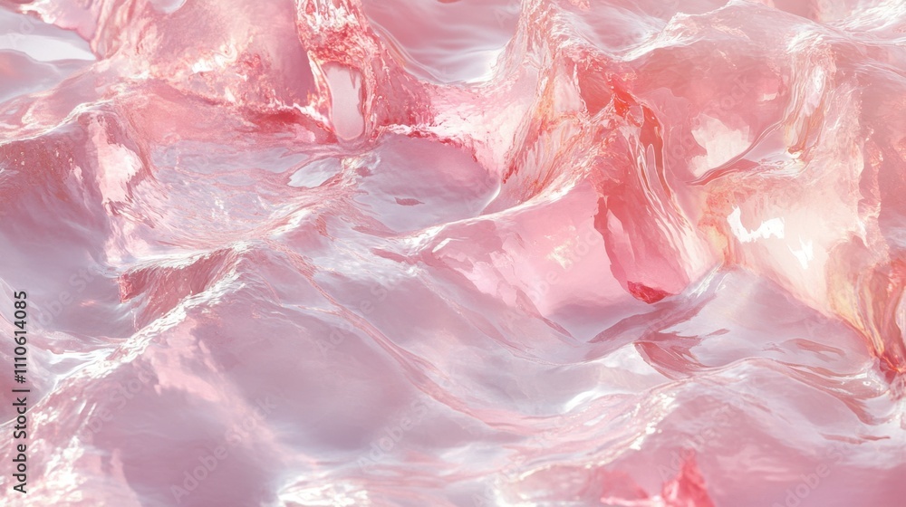 A close-up of water digitally altered to form a gentle pink tone, perfect for creating a soothing and elegant background A close-up of water digitally altered to form a gentle pink tone, perfect for creating a soothing and elegant background