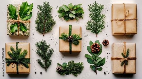 sticker, Christmas gift, Advertising promotion art style, Generative Al