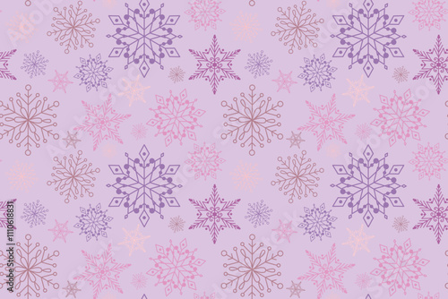 Colorful snowflakes background vector set