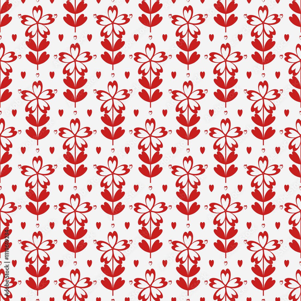 Vector seamless pattern with hearts. Cute design for fabric, wrapping, wallpaper for Valentine's Day. Vector seamless pattern with hearts. Cute design for fabric, wrapping, wallpaper for Valentine's Day.