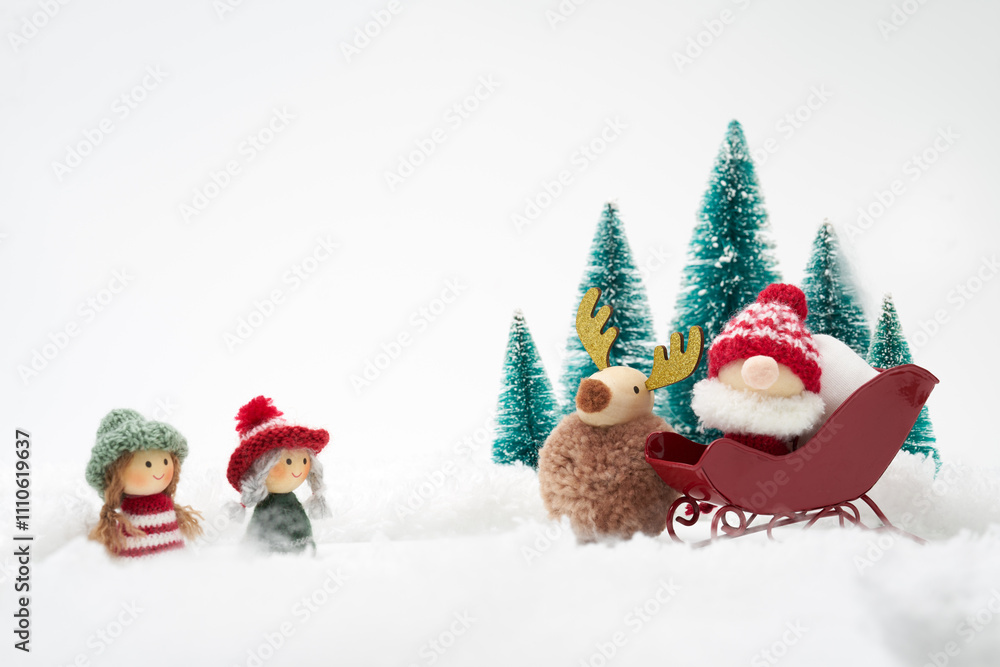 クリスマスのイメージ 白背景 クリスマスのイメージ 白背景