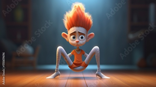 A photo of a 3D character demonstrating inversions photo